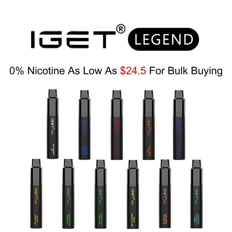 IGET Legend Nicotine Free Australia As Low As 24 5 For Bulk Buying