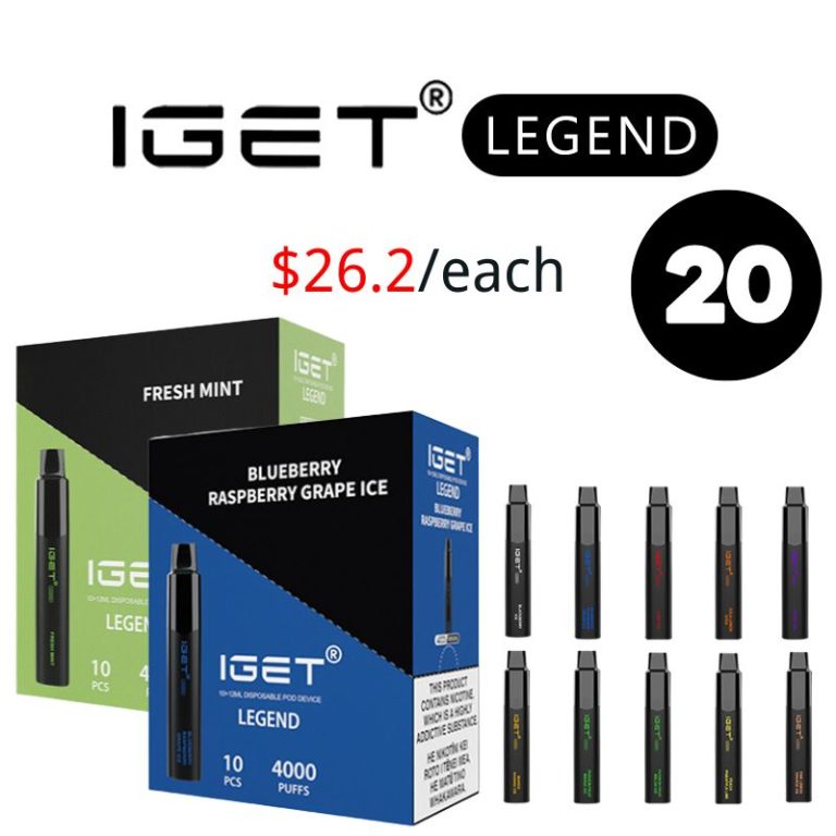 IGET Legend Flavours | 24 In Stock | 5% Nicotine